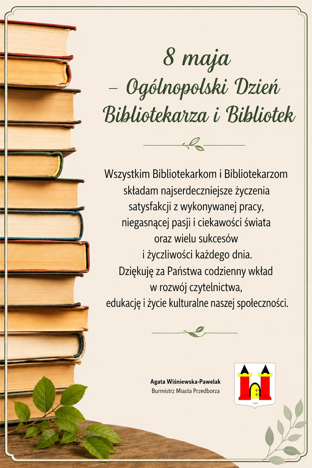 8 maja - Ogólnopolski Dzień Bibliotekarza i Bibliotek